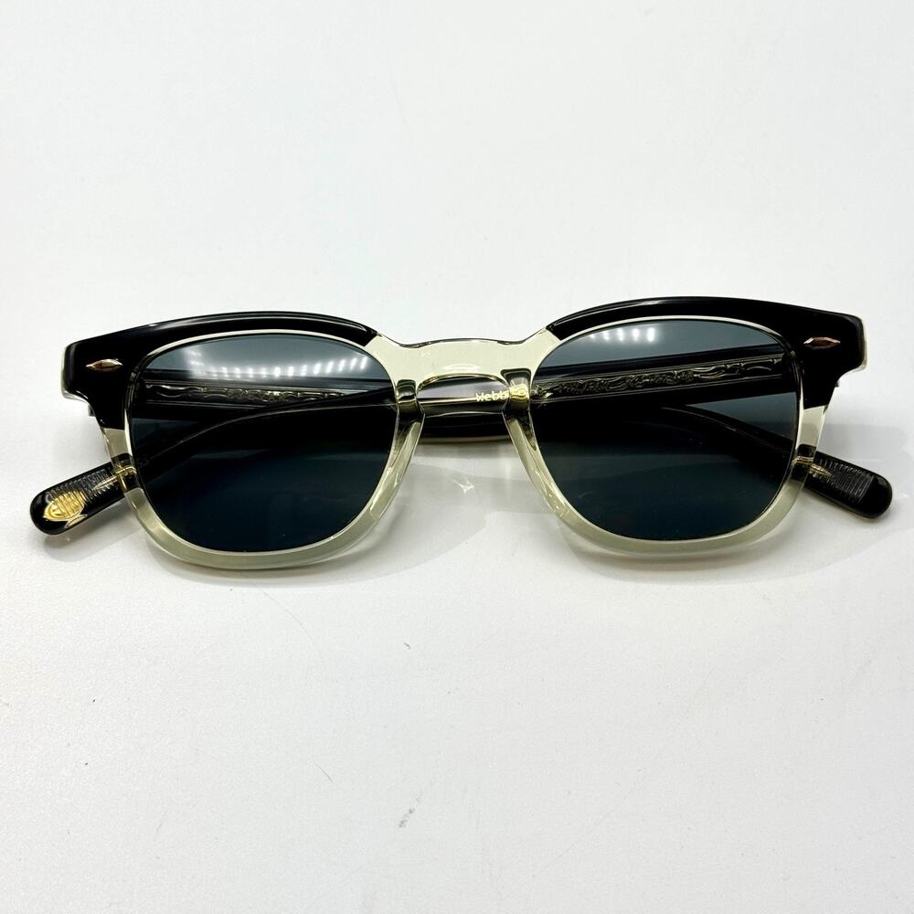 Eyevan Sunglasses Webb Sq-E PBK/ECR Wellington Frame Black Lens 47-22-145 New